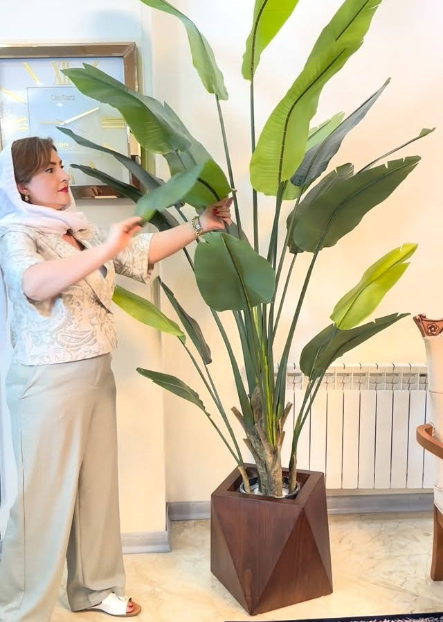 Planta Artificial Strelitzia Nicolai (Ave do Paraíso)